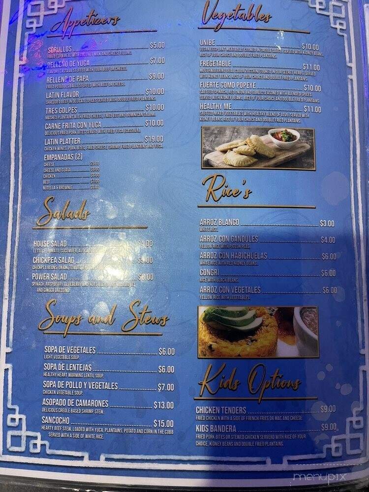 Menu page 1