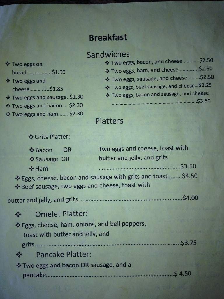 Menu page 2