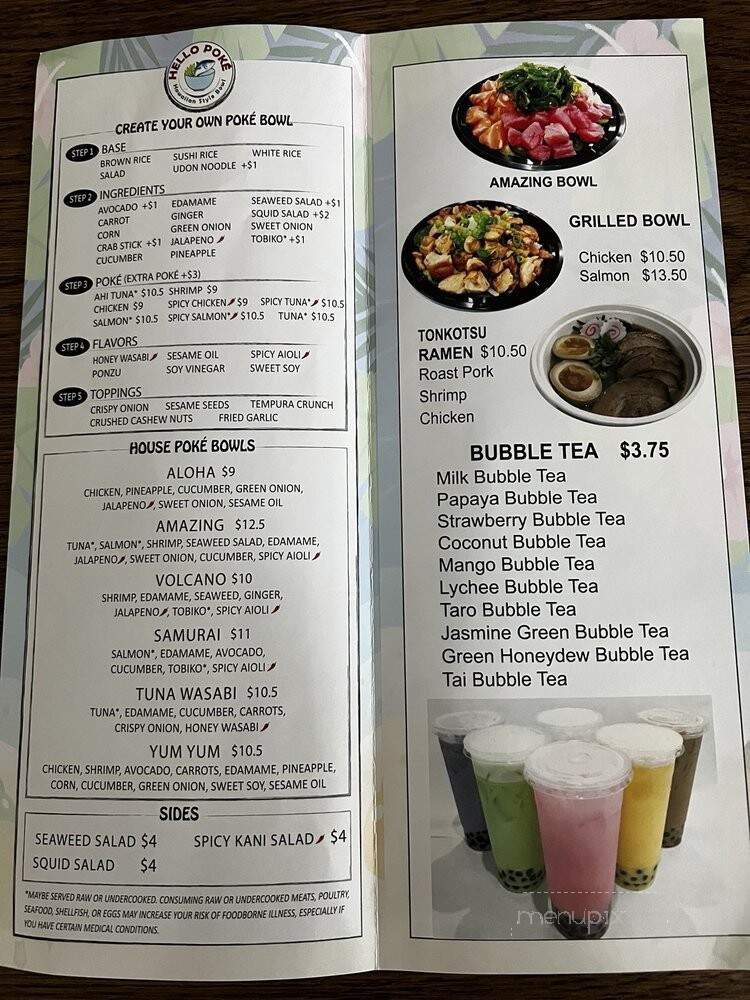 Menu page 1