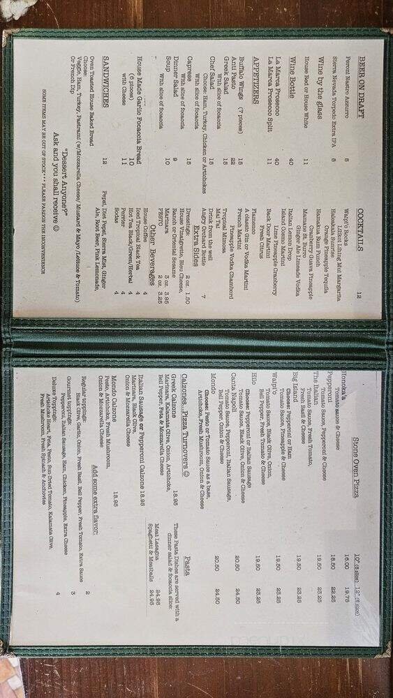 Menu page 1