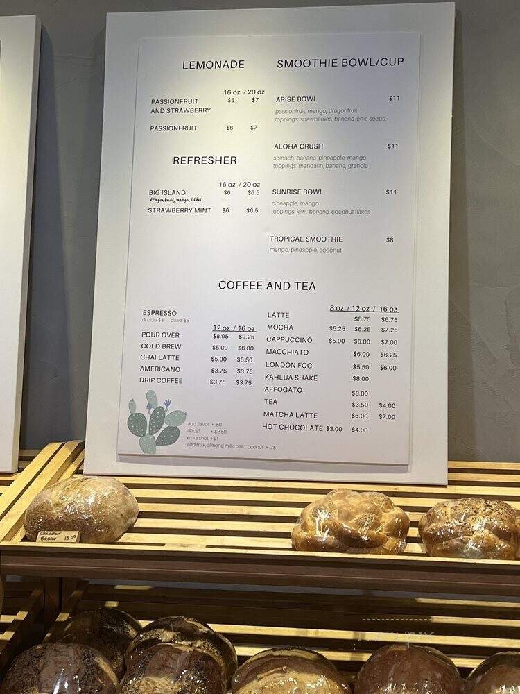 Menu page 1