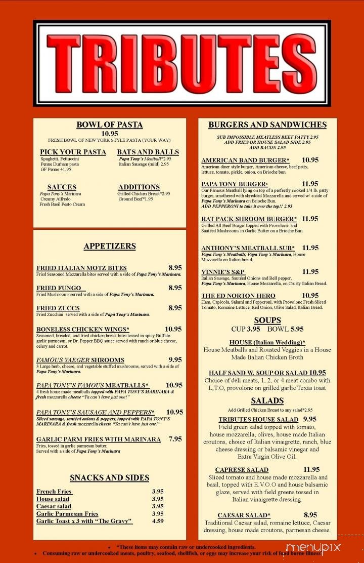 Menu page 1