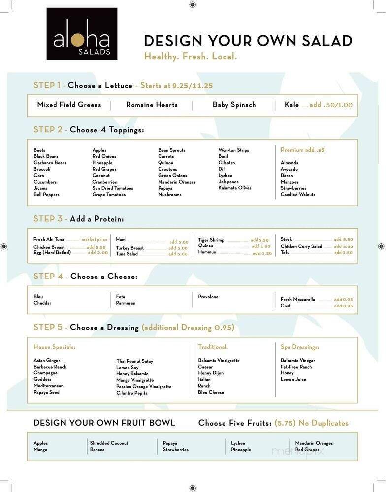 Menu page 1