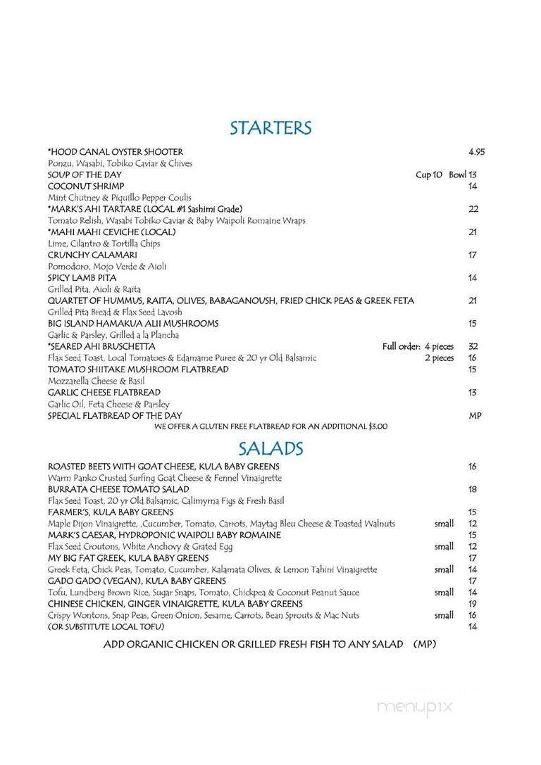 Menu page 1