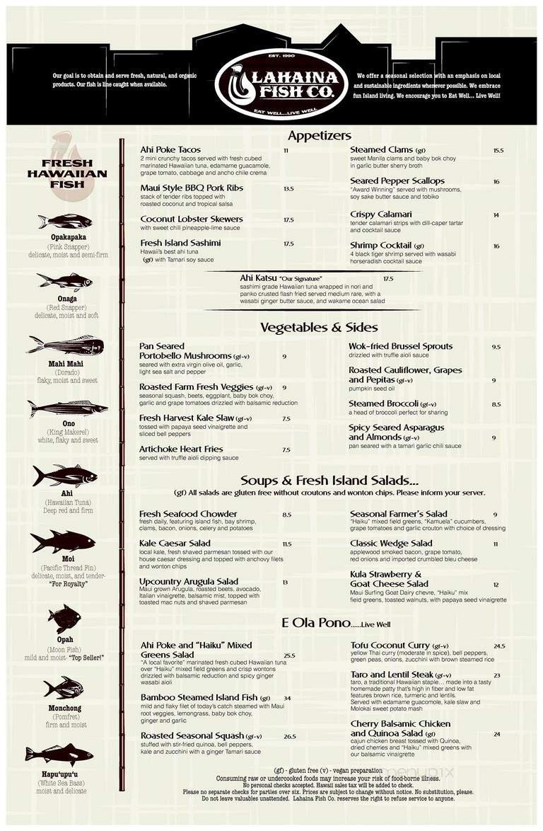 Menu page 1