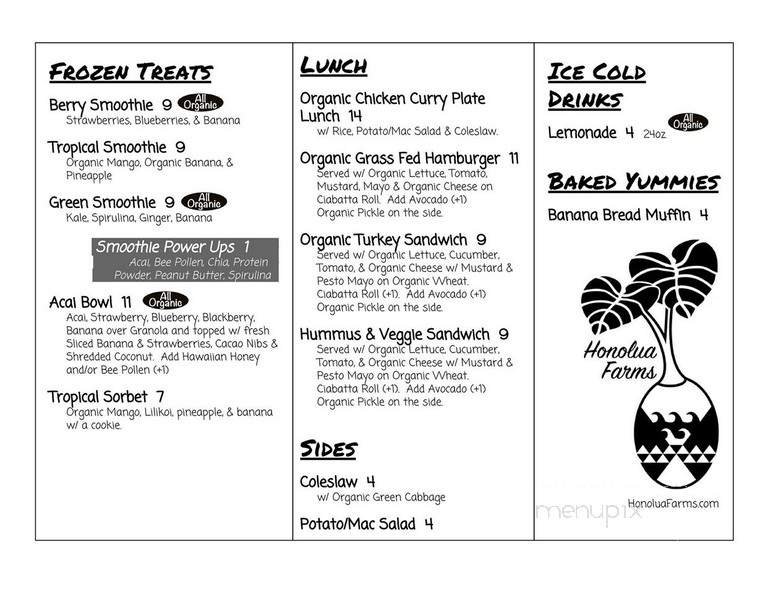 Menu page 1