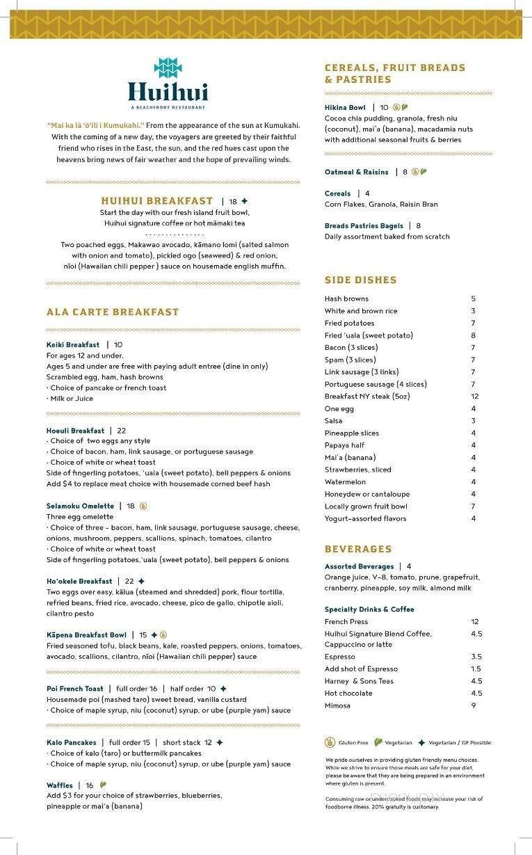 Menu page 1
