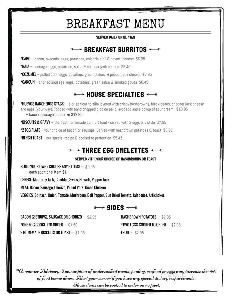 Menu page 1