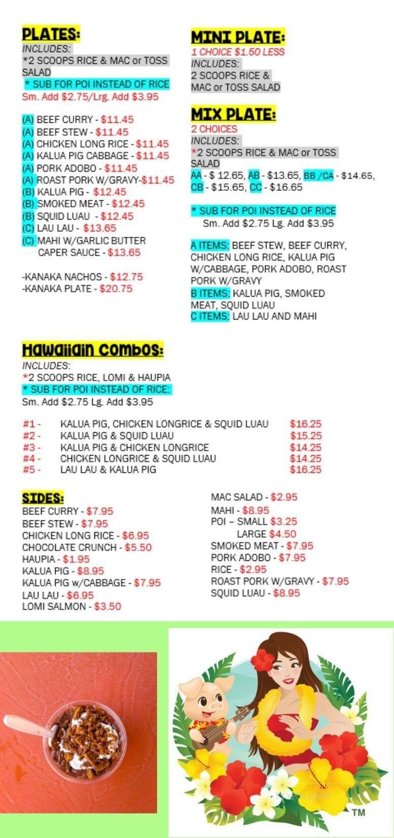Menu page 1