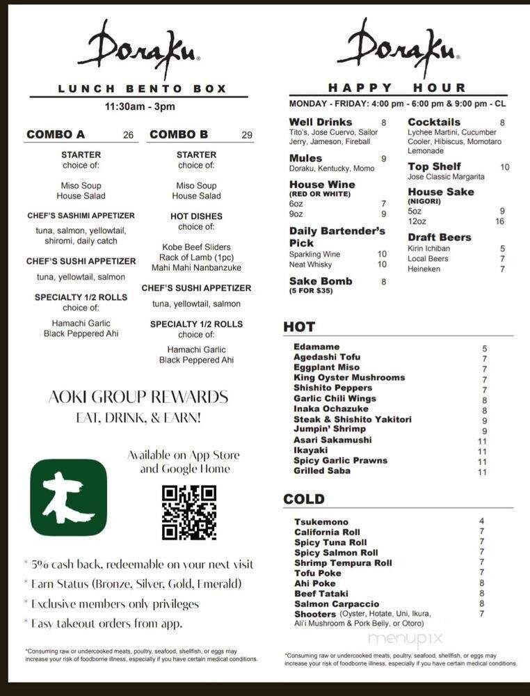 Menu page 1