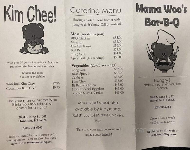 Menu page 1