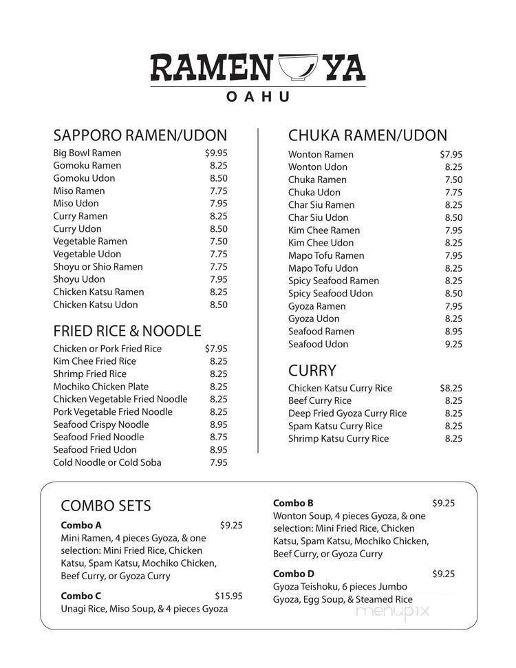 Menu page 1