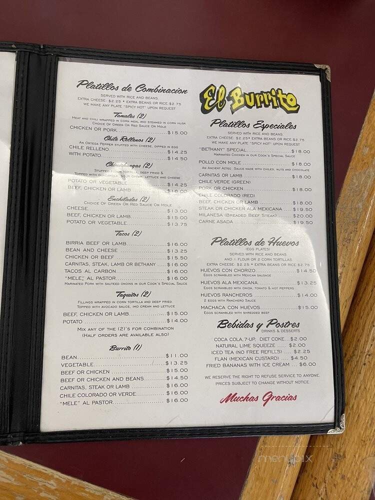 Menu page 1
