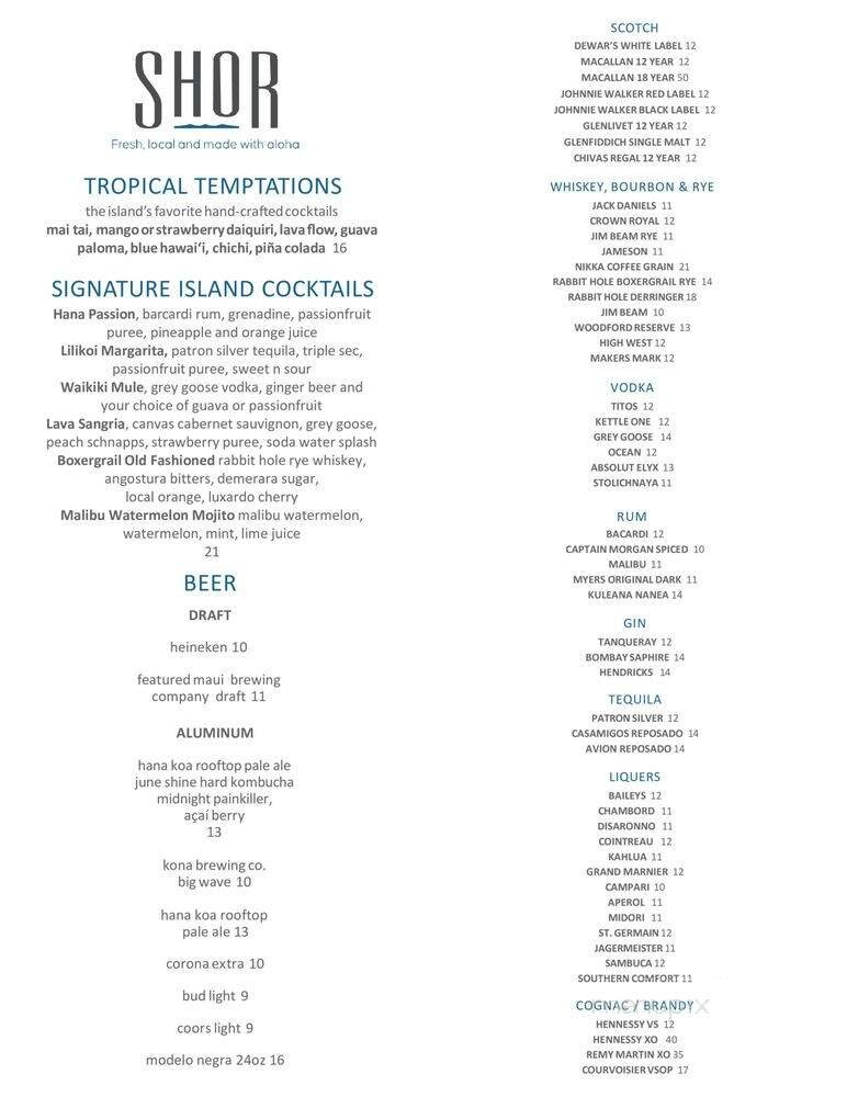 Menu page 1