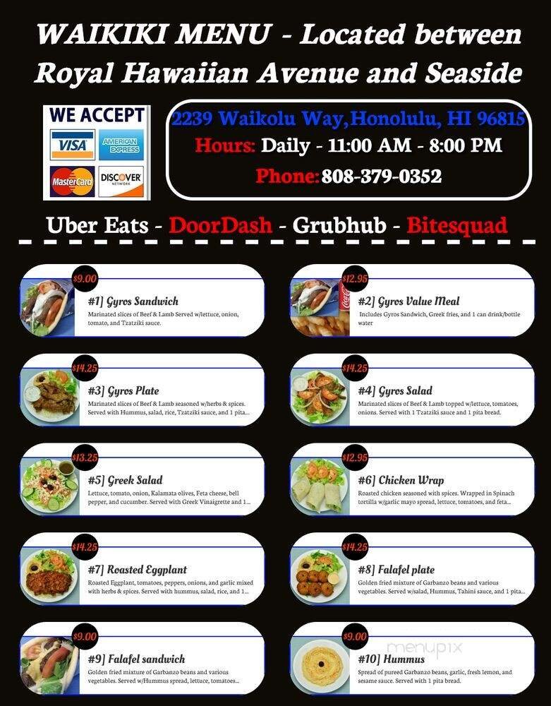 Menu page 1