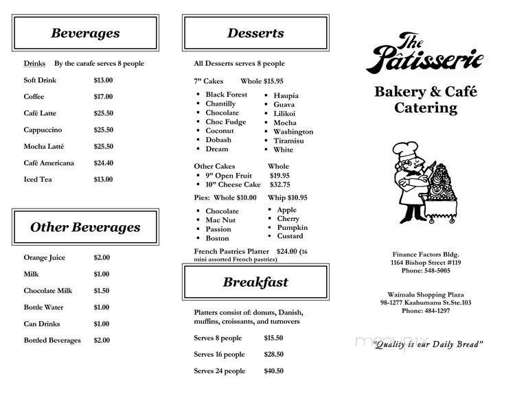 Menu page 1