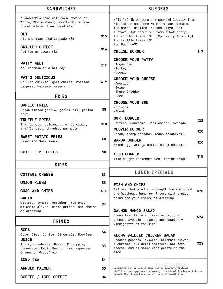 Menu page 2
