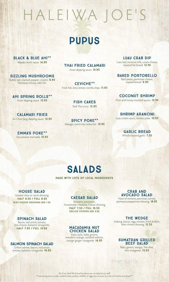 Menu page 1