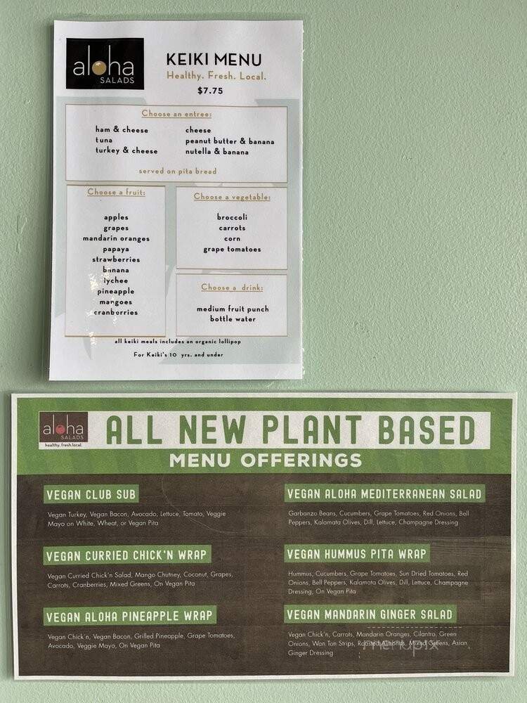 Menu page 1