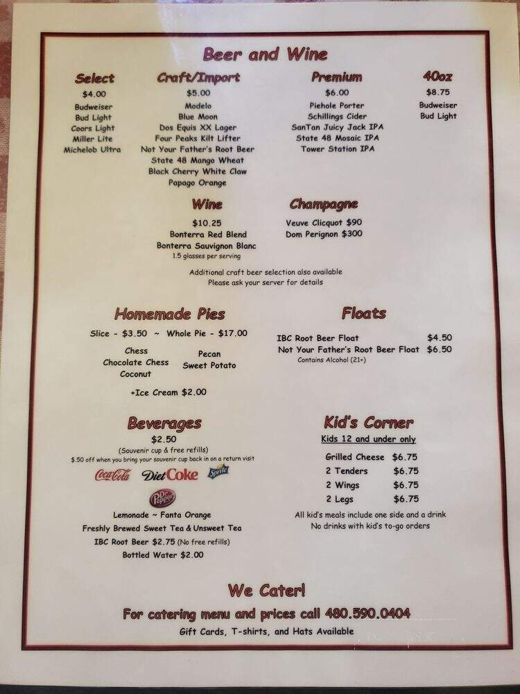 Menu page 1