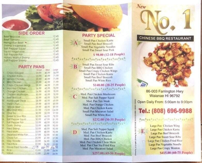 Menu page 1