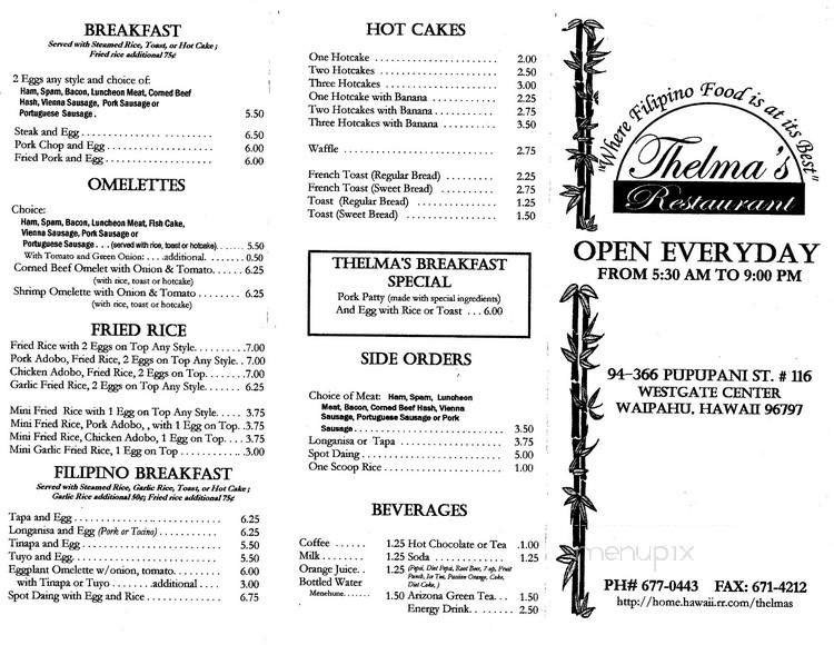 Menu page 1