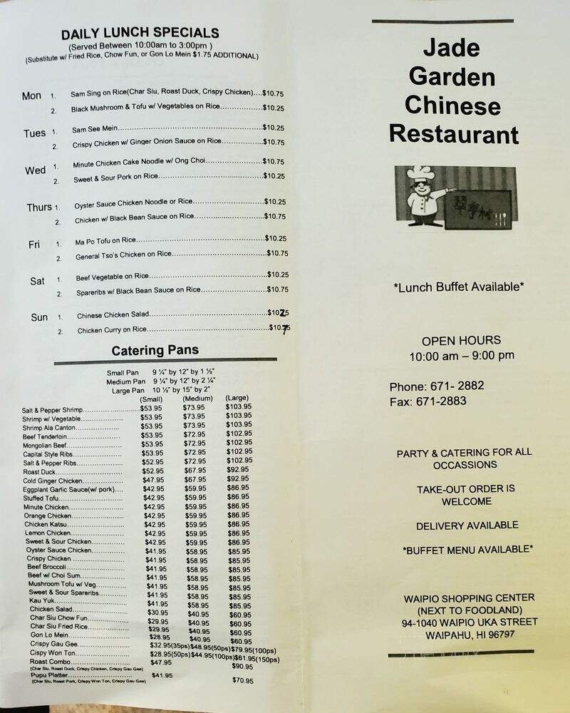 Menu page 1