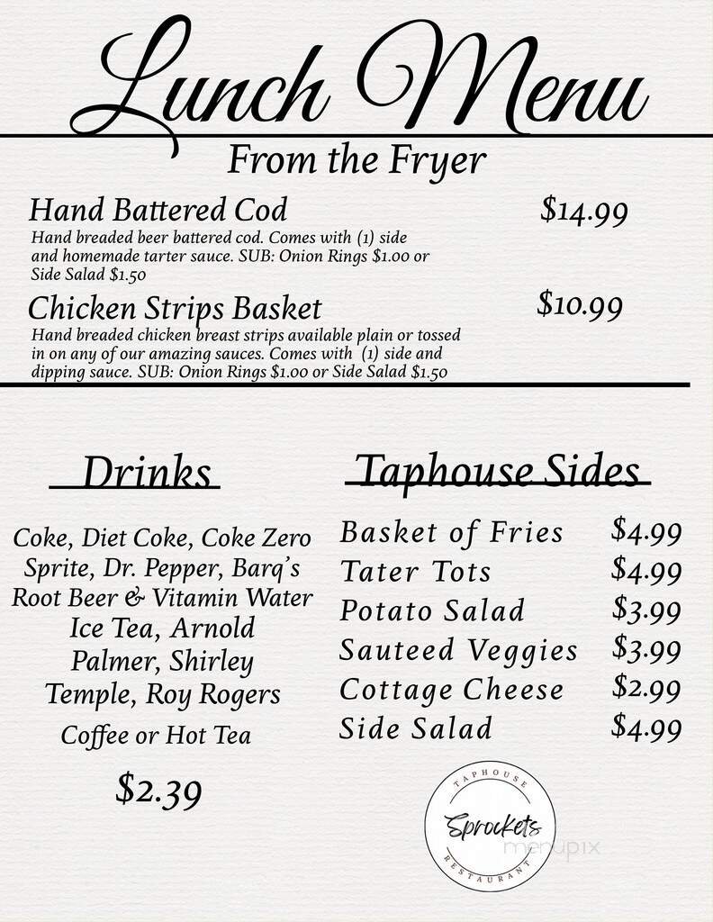 Menu page 1