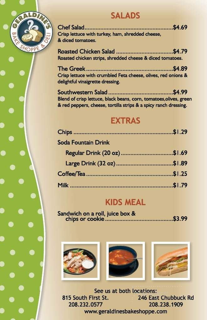 Menu page 2