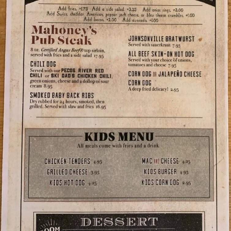 Menu page 2