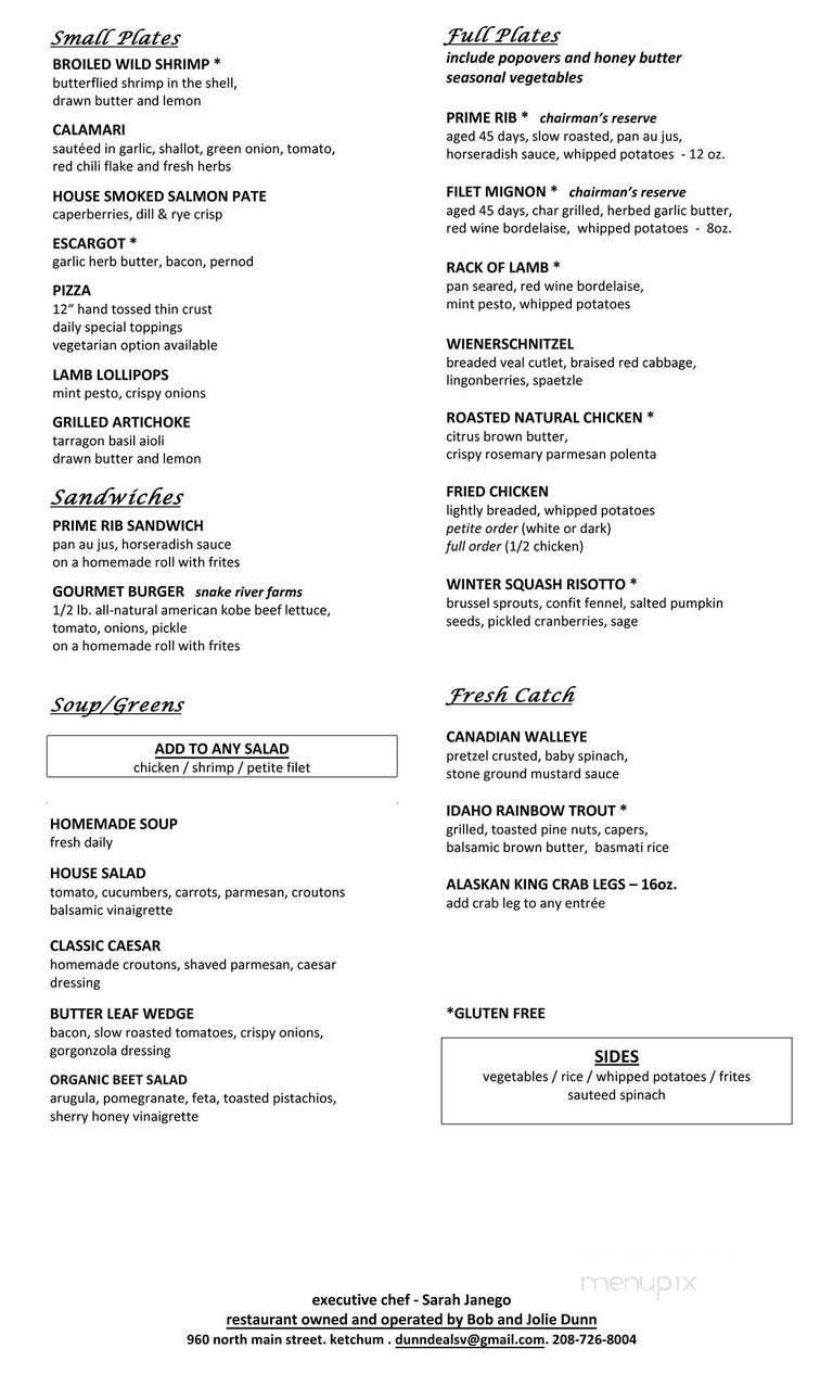 Menu page 1