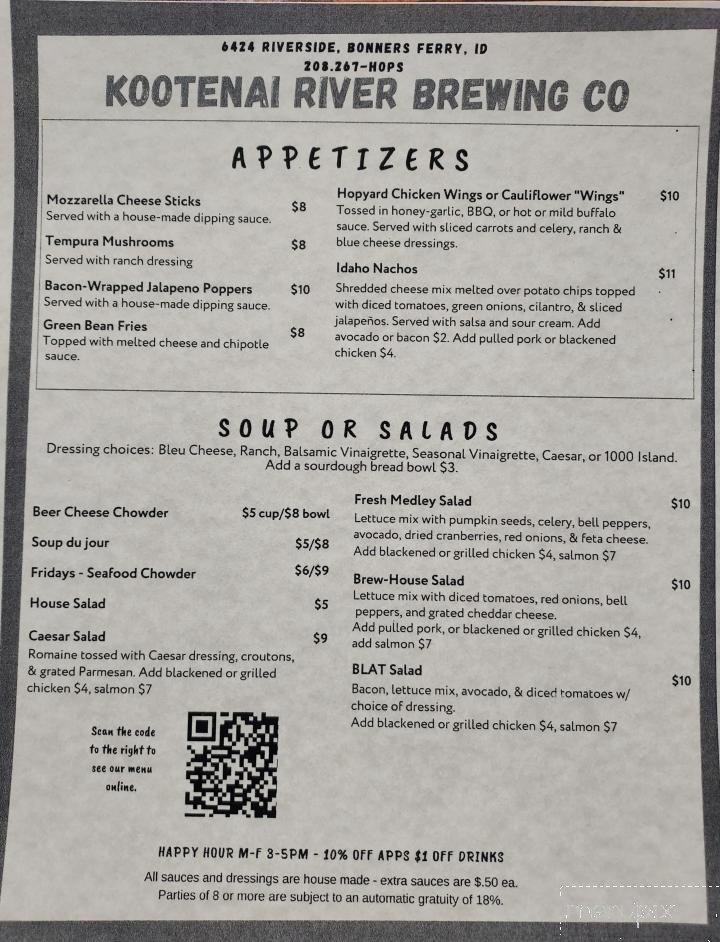 Menu page 1