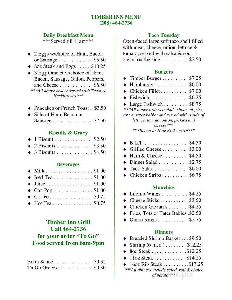 Menu page 1
