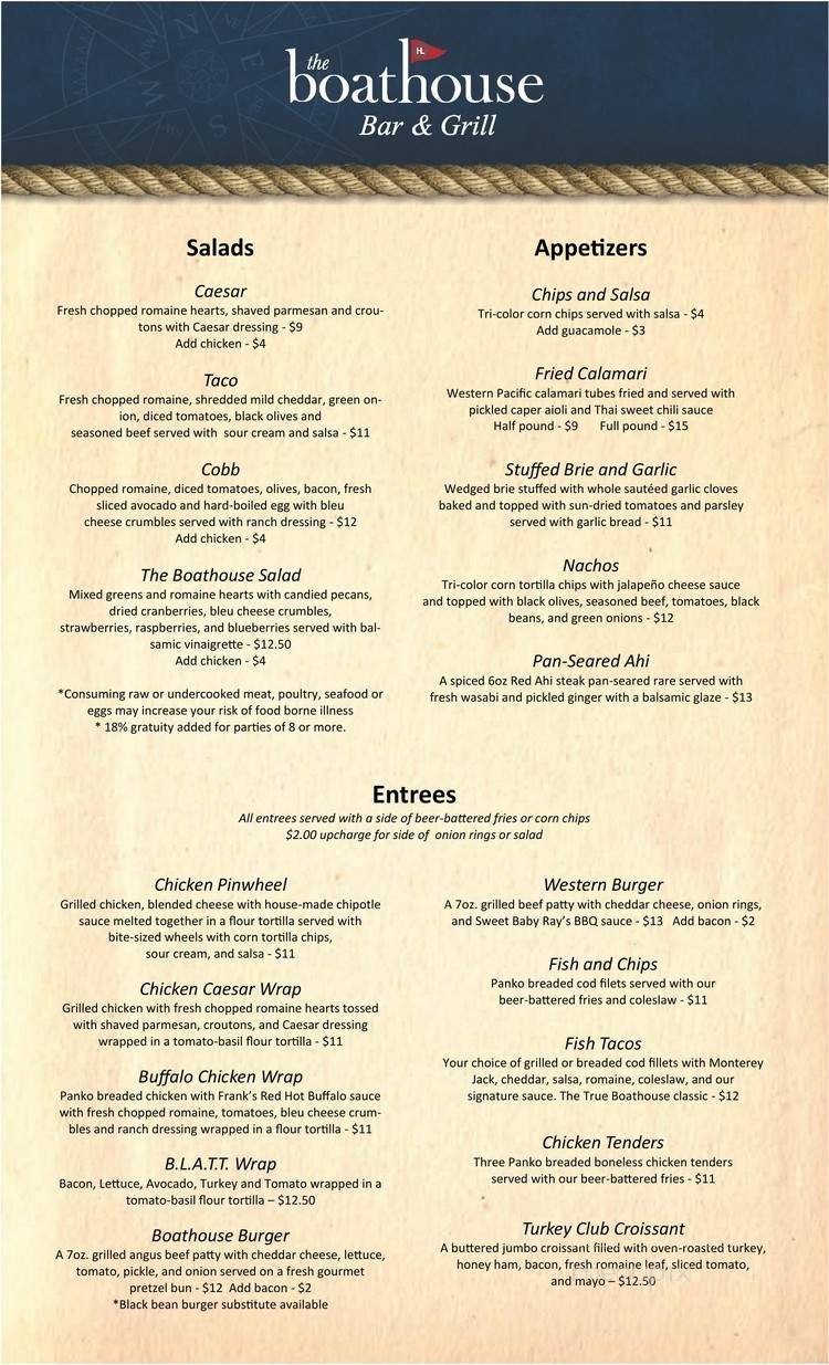 Menu page 1