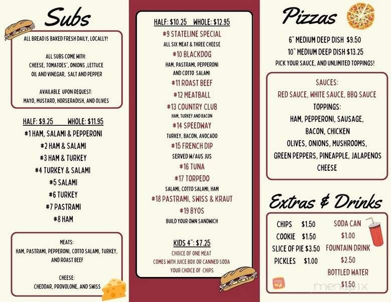 Menu page 1