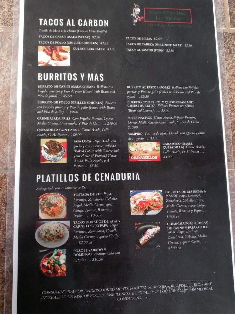 Menu page 1