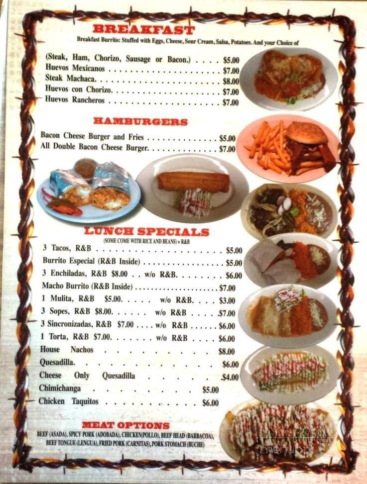 Menu page 1