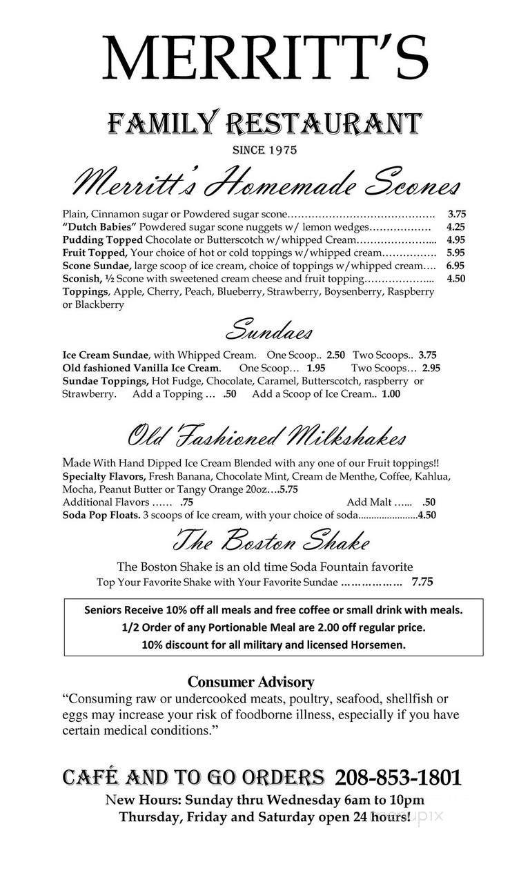 Menu page 1