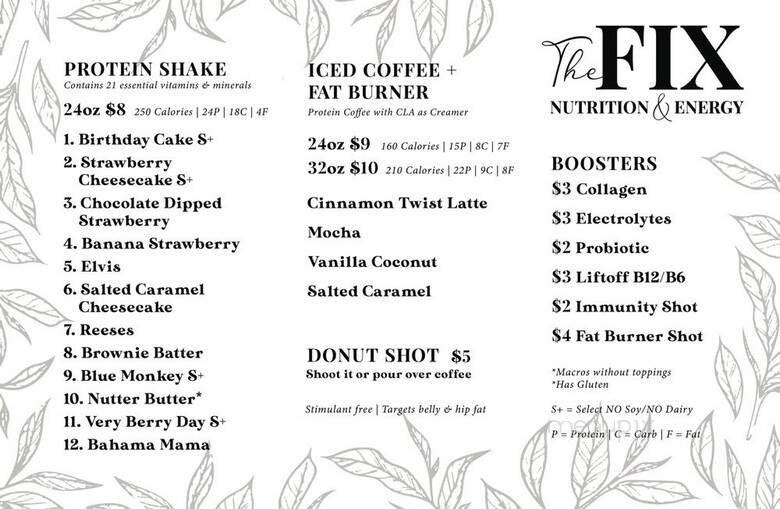 Menu page 1
