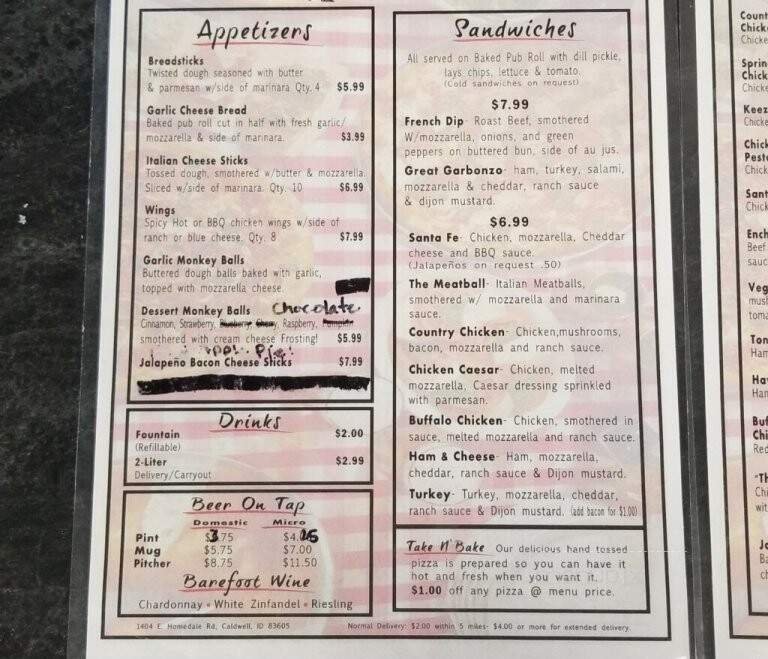 Menu page 1