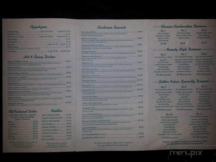 Menu page 1