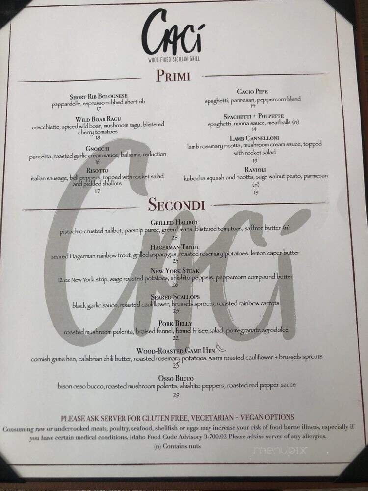 Menu page 1
