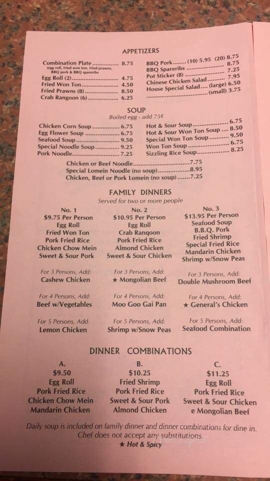 Menu page 2