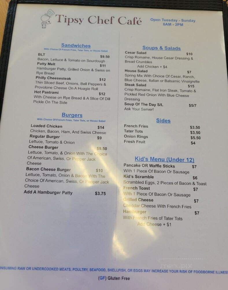 Menu page 1