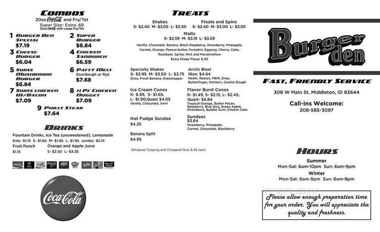 Menu page 1