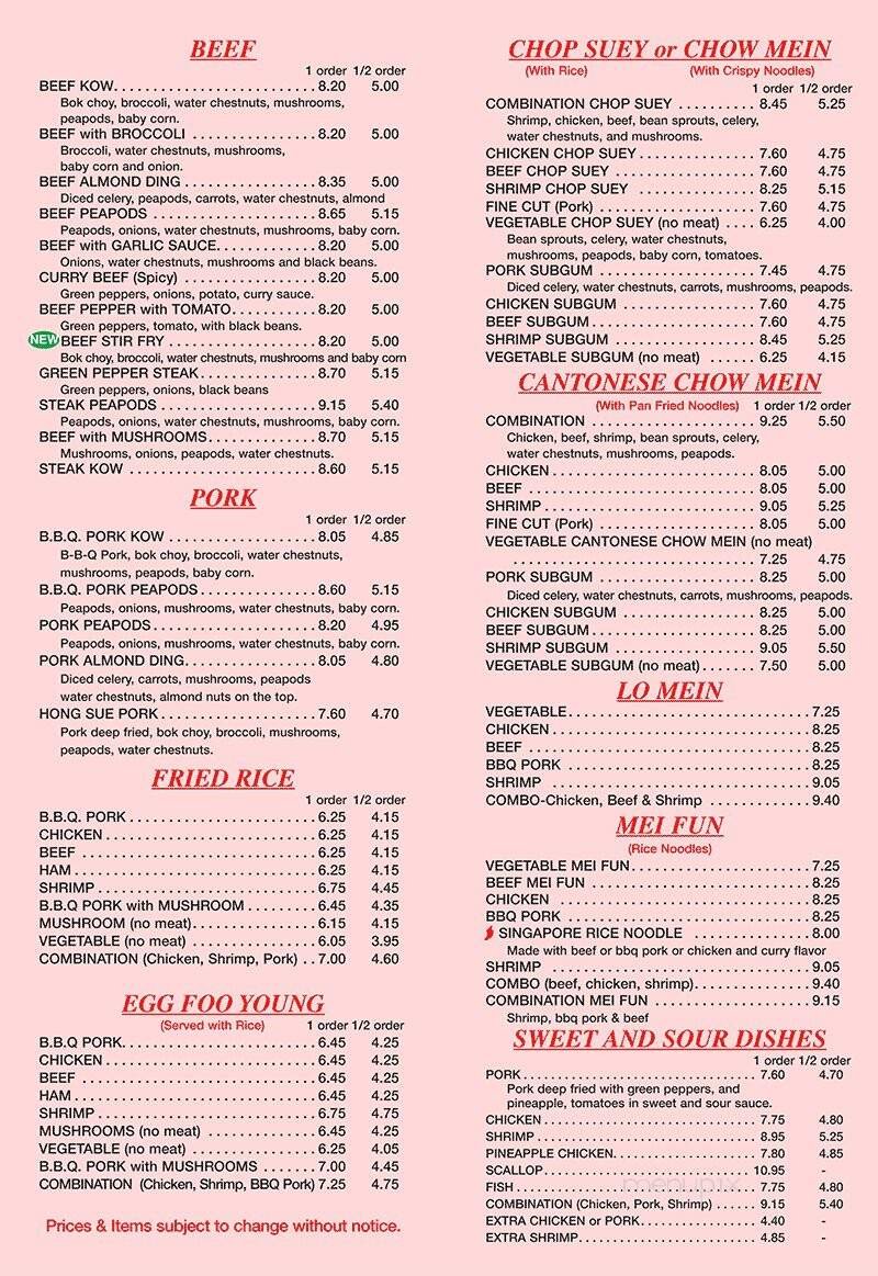 Menu page 2