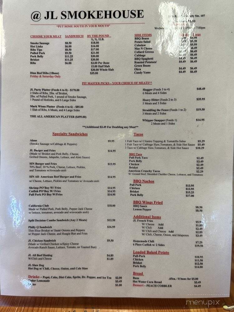 Menu page 1
