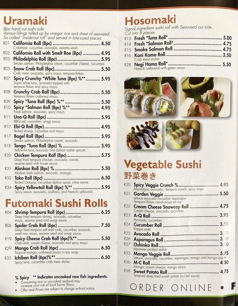 Menu page 1