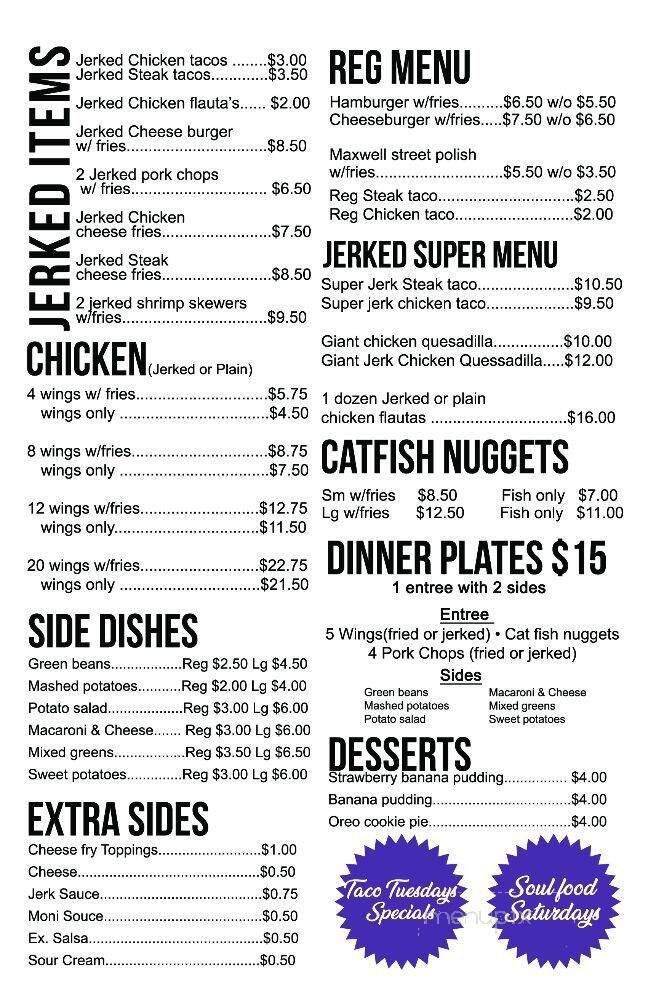 Menu page 1