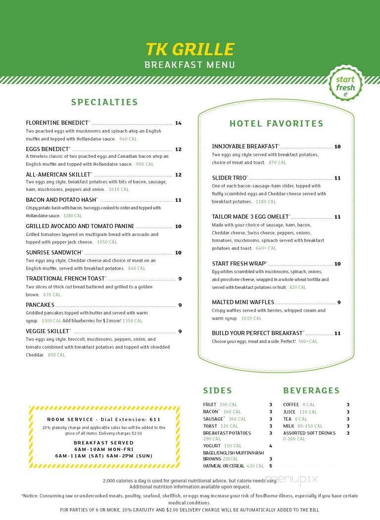 Menu page 1